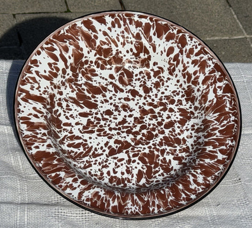Vintage splatter ware pie - splatter,