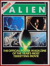 Alien OFFICIAL Movie Poster Magazine Ridley Scott Sigourney Weaver 1979
