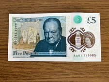 Rare £5 First Run AA01