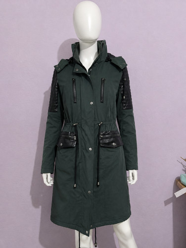 Parka faux leather - faux, trim