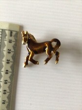 Gold Tone Horse Brooch Lapel