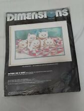 Dimensions Needlepoint Kit - Kittens on a Quilt - Embroidery 40 x 25 cm