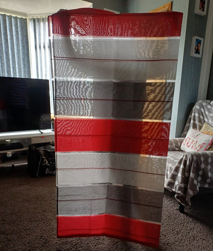 Red grey white striped - red/grey/white,