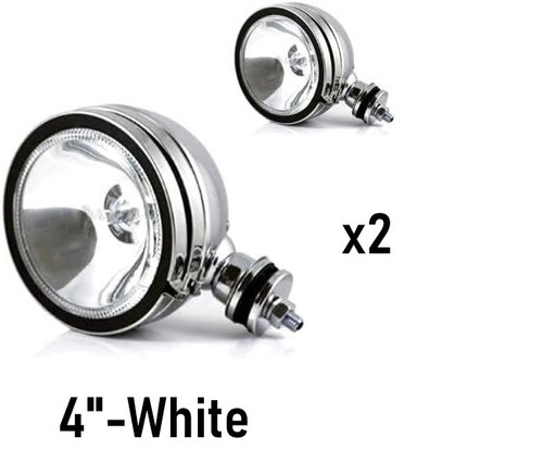 Pair chrome spotlights - pair, 4"
