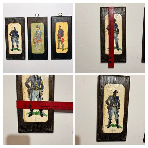 Vtg wood soldier wall art - wall,