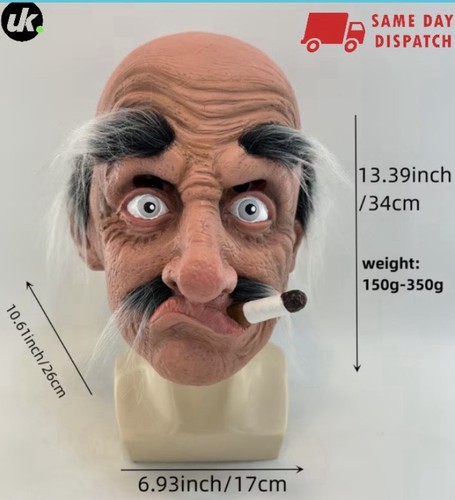 Old man mask latex funny - man,