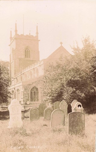 Vintage croft church postcard - croft,