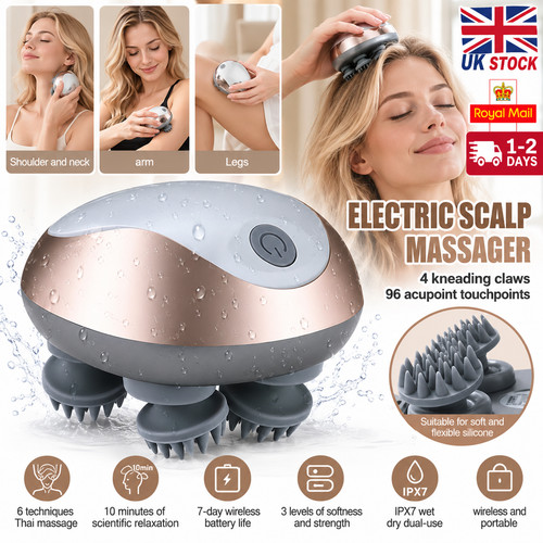 Electric scalp massager - massager, head