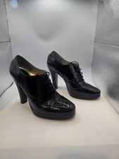 Dune Patent Black Brogues