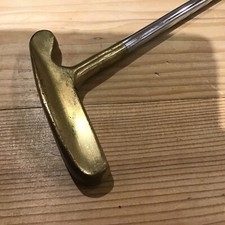 Vintage retro, brass Slazenger Panther brass headed putter, r/h