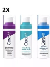 2x CeraVe Resurfacing Skin Renewing Retinol Hydrating Hyaluronic Acid Serum