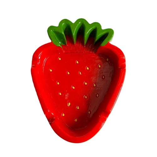 Strawberry resin ashtray hand - ashtray,