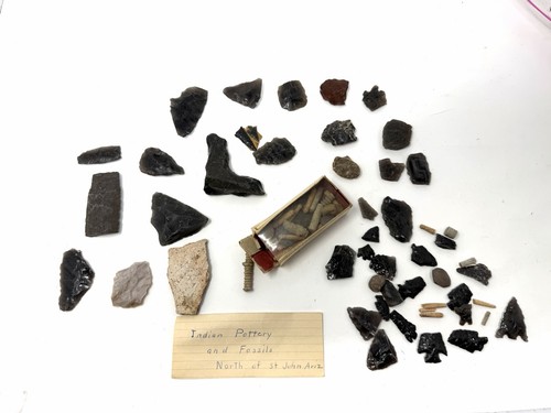 Obsidian arrowheads points - obsidian,