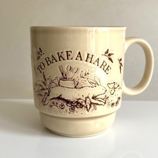 Vintage Kilncraft Staffordshire To Bake A Hare Recipe Coffee Mug Tea Cup