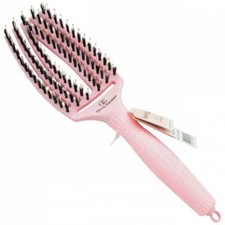 Olivia Garden FingerBrush Combo Pastel Pink Mix of boar and nylon bristles
