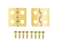 20mm Mini Brass Plated Butt Hinges | Small Hinges for Jewellery, Cigar & Trinket