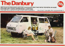 Toyota Hi-Ace Danbury Motor Caravans 1973-1974 UK Market Foldout Sales Brochure