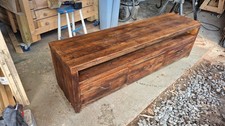 Reclaimed solid wood unit with