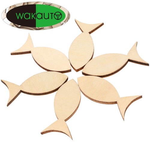 100 pcs fish shape wood - 100,