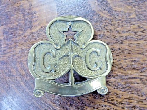 Antique vintage brass girl - brass,