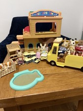 Sylvanian Families Primrose Nursery + Nursery Bus + Figures & Furniture Bundle