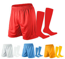Mens Football Shorts and Socks Running Gym Sport Breathable Fitness PE XS - 2XL