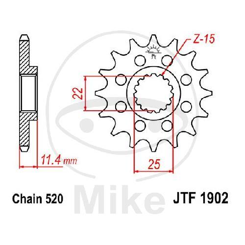 Pinion tooth pitch 520 for - pinion,