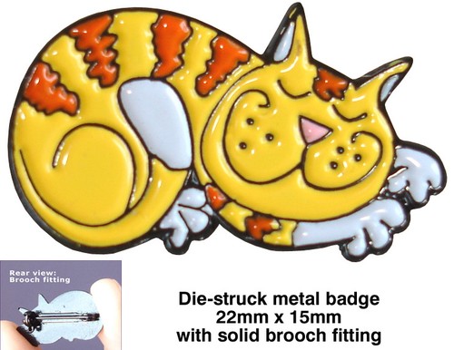 Brooch badge metal enameled - badge,