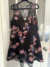 Red Herring Black Floral Scuba