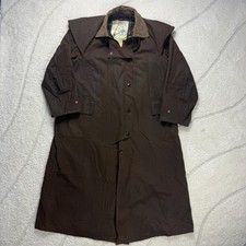 VTG Barbour A1250 New Zealand Backhouse Stockmans Coat Brown C38 Long Wax Jacket