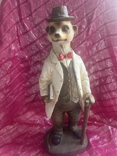 Doctor / gentleman / Poirot Meerkat Garden or indoor  Ornament Statue Decoration