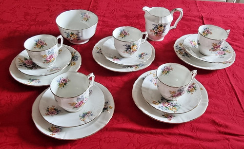 Crown staffordshire tea - staffordshire, set,