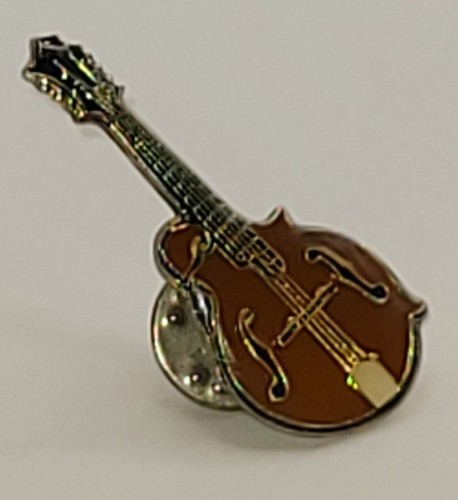 Mandolin enamel lapel pin - mandolin,