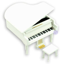 White Wooden Piano Music Box With Sankyo Musical Movement (65 Tunes Option)