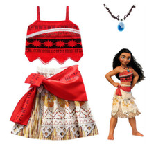 Adult Girls Costume Disney Moana Princess Fancy Dress Cosplay Deluxe Dress NEW