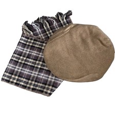 Boys Flat Cap Winter Warm Hat & Scalf Bundle Beige Camel Peaky Blinders NEW
