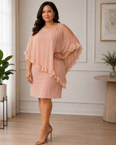 Xscape blush pink - pink, chiffon