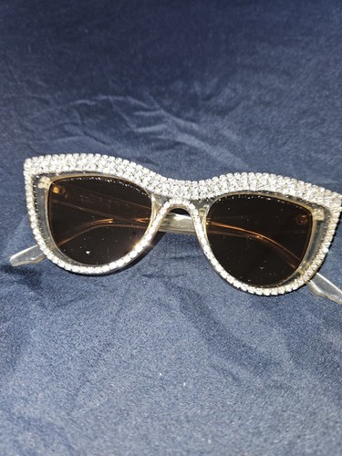 Honey coloured diamante cat - diamante,