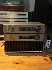 Quad 405-2 Stereo Power Amp, 34 Pre Amp, And FM-2 Tuner Original Stack