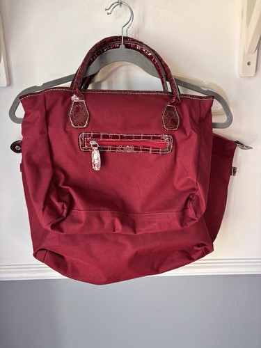 Damart red tote bag set - red,