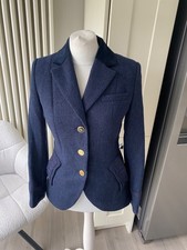 JOULES SINNINGTON NAVY BLUE WOOL BLAZER JACKET SIZE UK 6 8 EQUESTRIAN PARADE