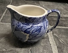 Vintage Burleigh Victorian Chintz blue and white Jug 