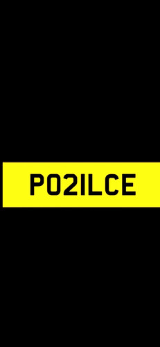 Private number plate - private,