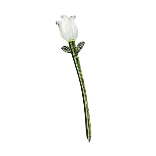 Glass flower figurine - glass,