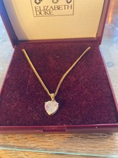 Crystal Pendant, gold tone