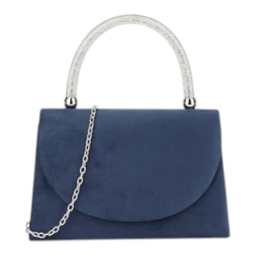 Ladies suede clutch bag - suede,