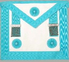 Masonic Regalia-CRAFT-CRAFT MASTER MASON (MM) APRON LAMBSKIN LEATHER (NEW)