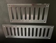 Plain Slotted Airflow Vent - Polished Brass & Chrome Door & Wall Ventilation