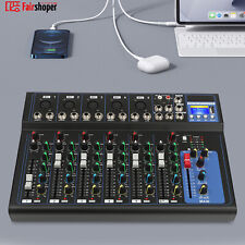 Bluetooth Audio Mixer USB DJ Sound Mixing Console 7-Channel Bands Mixing Boards