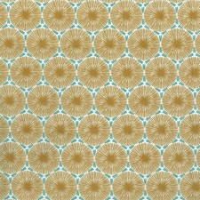 Textiles français THE DANDELION CLOCKS fabric - GOLD & GREEN